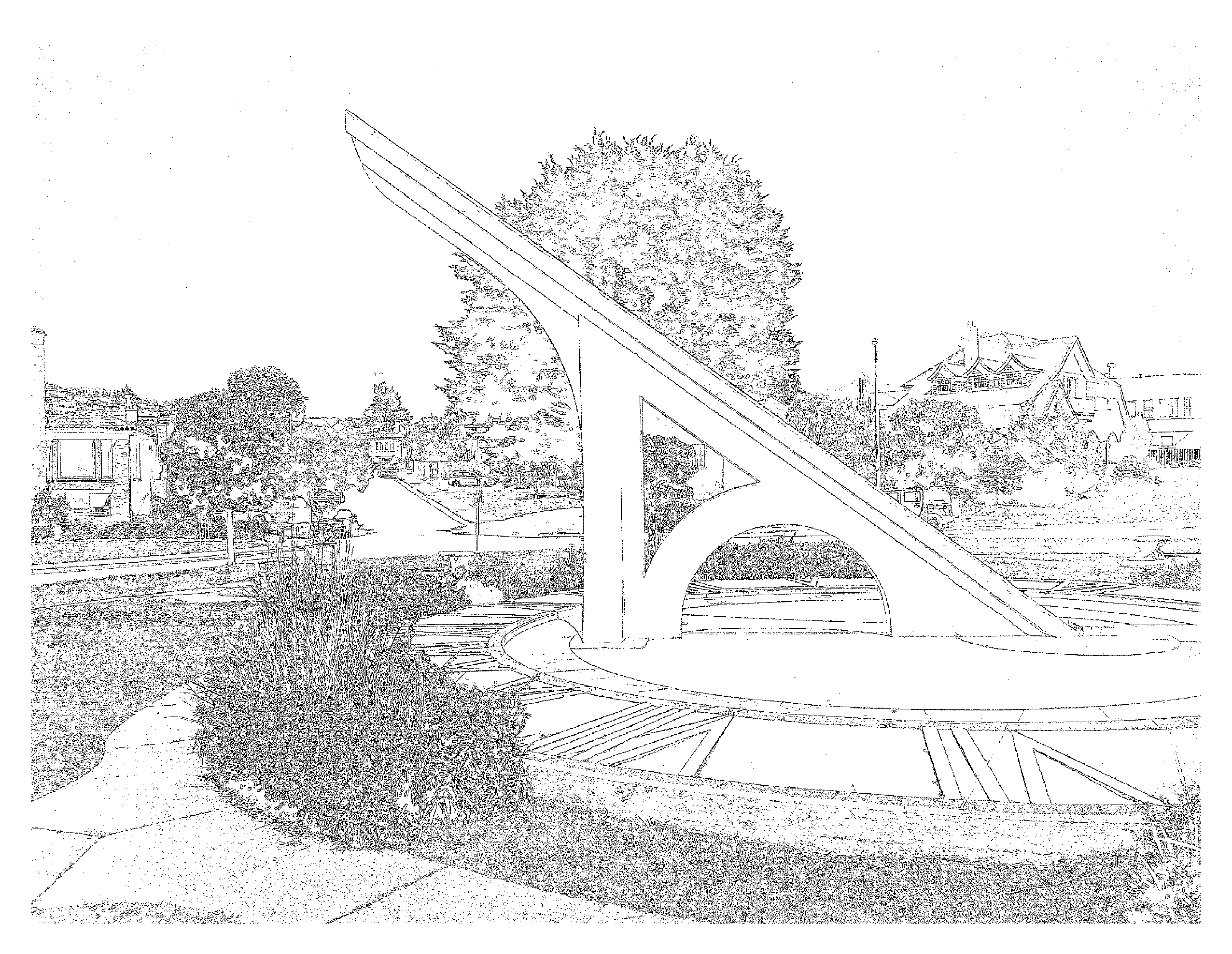 Ingleside Terraces Sundial fax art