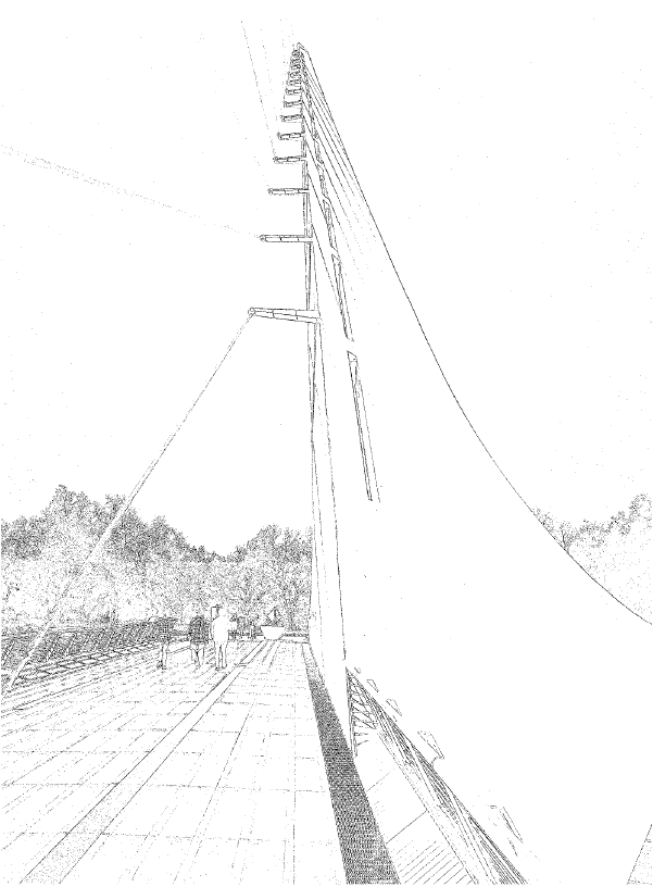 Sundial Bridge fax art