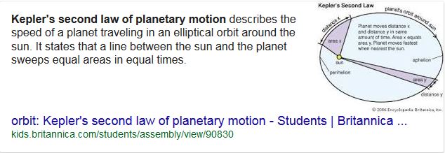 Kepler's second law