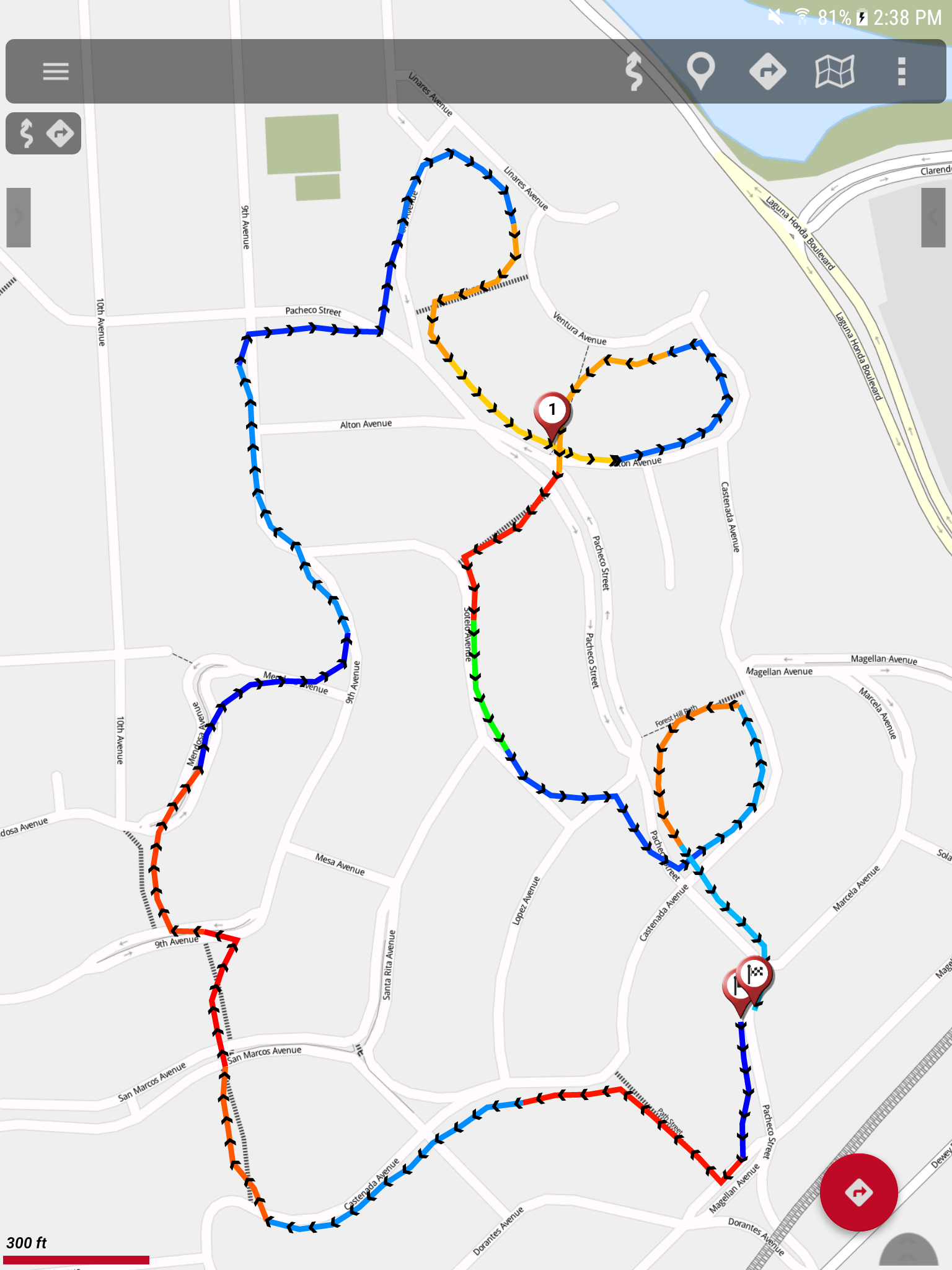 Forest Hill stairways map